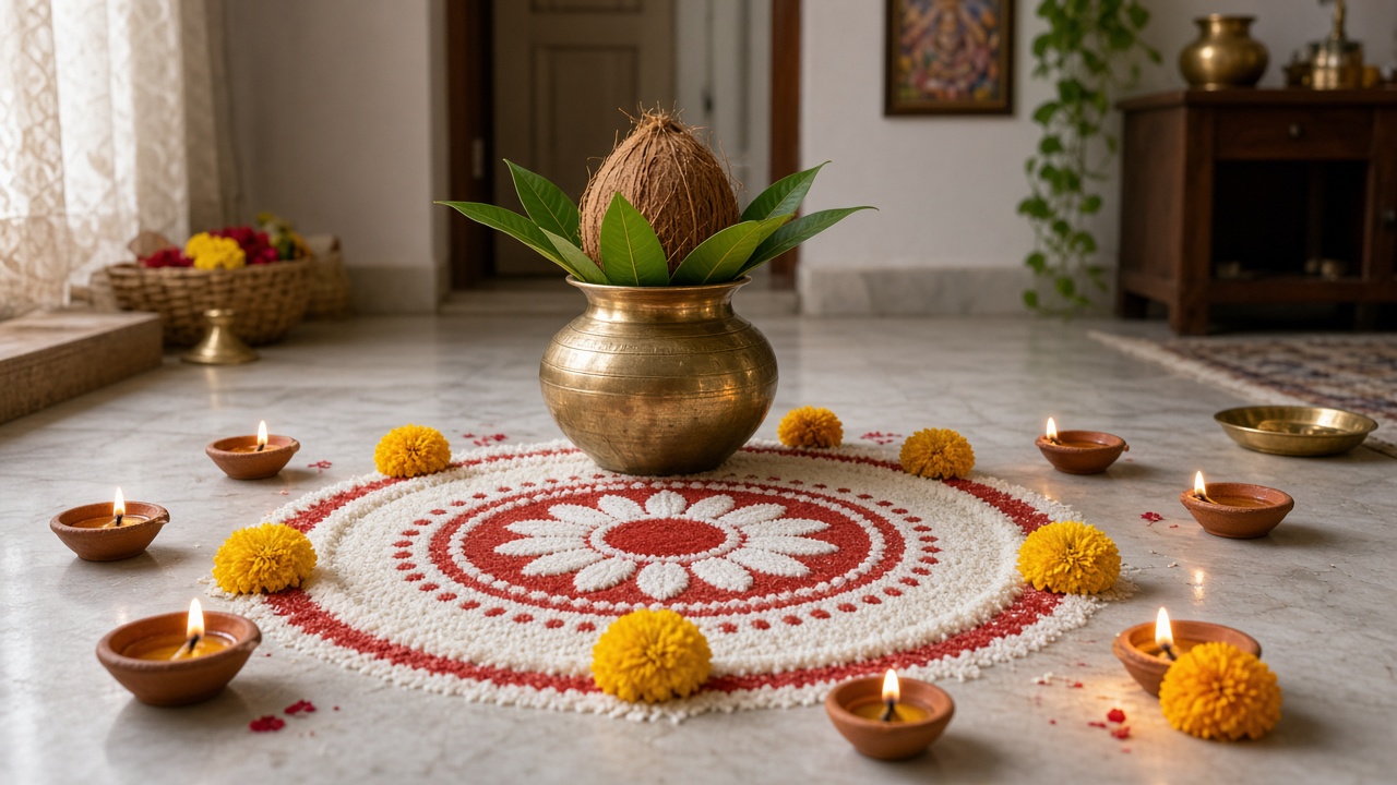 Vastu shanti at the house in Bengaluru